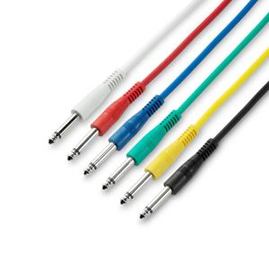 3 Star IPP 0090 Set van 6 patchkabels mono jack recht 90cm