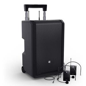LD Systems ANNY 10 BPH2 B5 mobiele accu speaker met 2 draadloze headsetmicrofoons