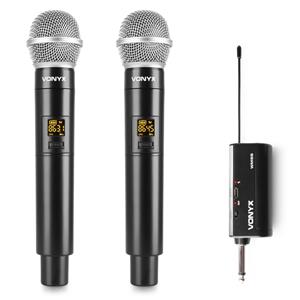Vonyx Retourdeal -  WM552 plug-in draadloze microfoonset met 2