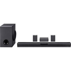 LG Electronics SQC4R.DEUSLLK Soundbar Zwart Incl. draadloze subwoofer, Wandbevestiging, Bluetooth