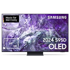 Samsung GQ77S95DAT 195 cm (77") OLED AI TV mit Neural Quantum 4K AI Gen2 Prozessor graphitschwarz / F