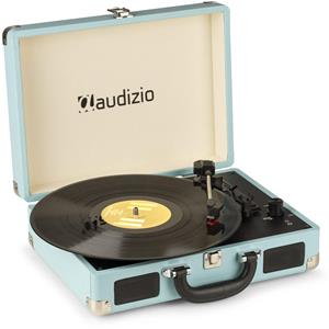 Audizio Retourdeal -  RP114BL - Retro platenspeler in blauwe koffer -