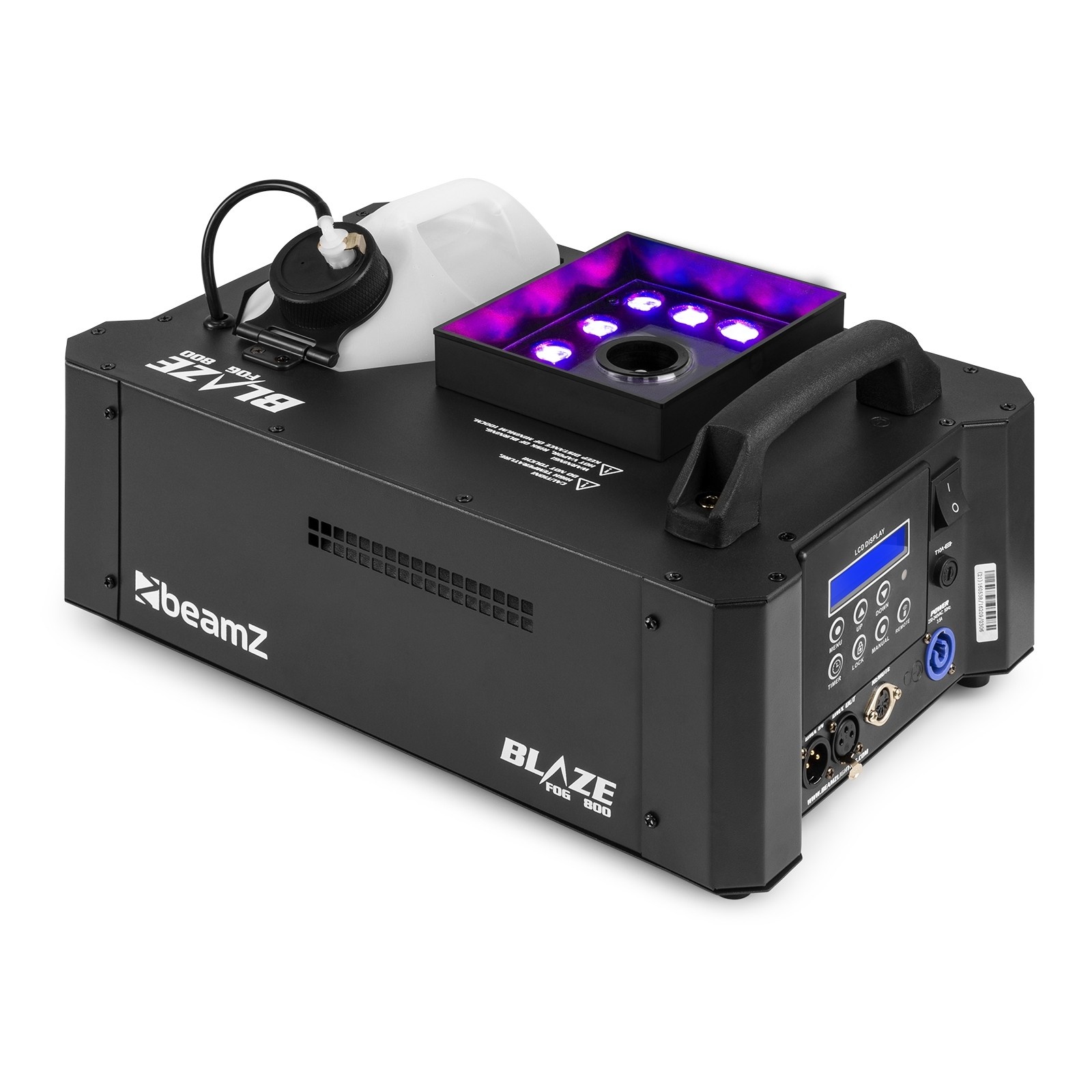 Beamz BLAZE800 verticale rookmachine 12x4W 4-in-1 LED's 800W