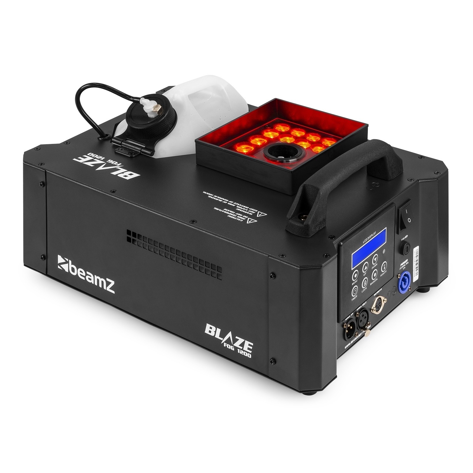 Beamz BLAZE1200 verticale rookmachine 24x4W 4-in-1 LED's 1200W