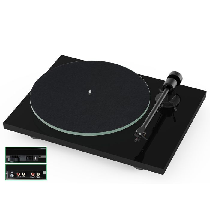 Project  T1 EVO Bluetooth Platenspeler - Hoogglans Zwart