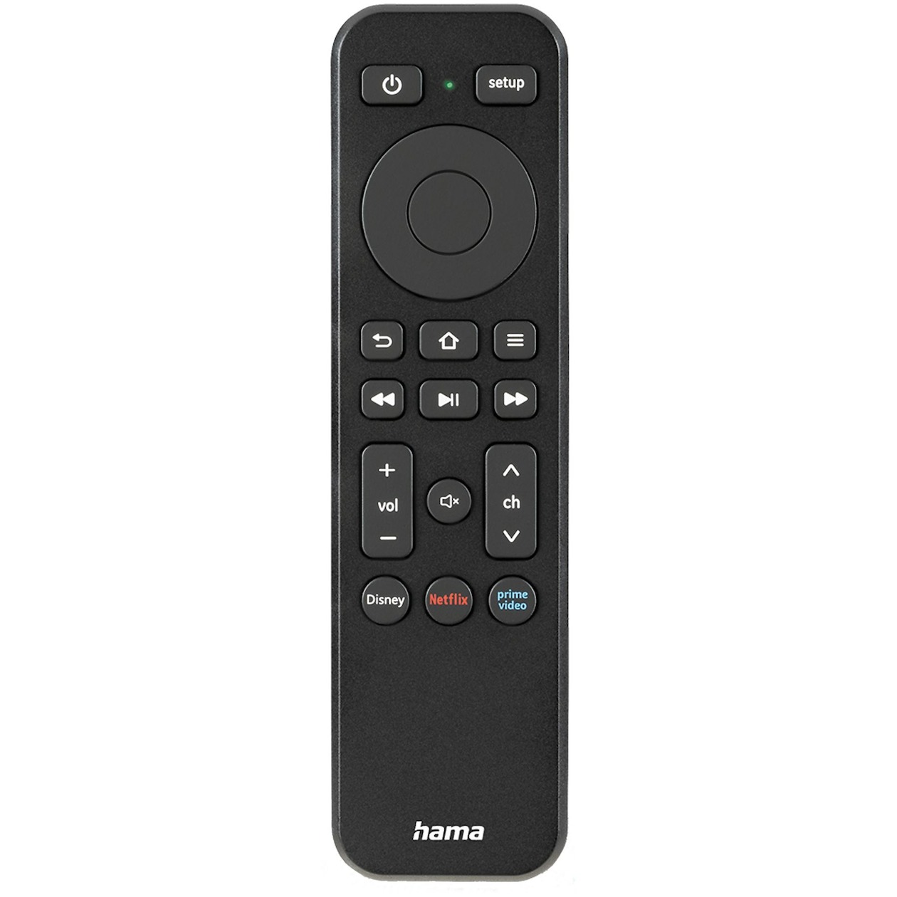 Hama Remote Control for TV + Netflix Prime Video Disney+ Buttons Programmable Afstandsbediening Zwart