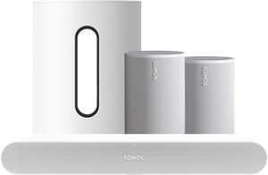 Sonos Ray Wit + 2x Era 100 Wit + Sub Mini Wit