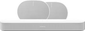 Sonos Beam Gen2 Wit + 2x Era 300 Wit
