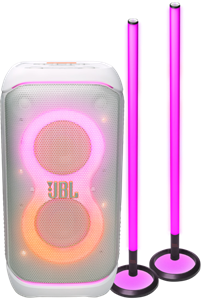 JBL Partybox 320 Wit + 2x  Partylight Stick