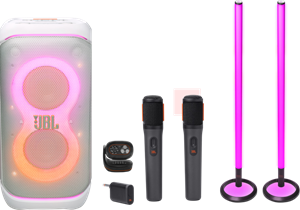 JBL Partybox Stage 320 Wit Karaoke pakket Klein