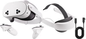 META Quest 3S 256GB + Link Cable + Elite Strap met batterij