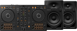 Pioneer DJ DDJ-FLX4 +  DJ DM-40D Zwart