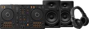 Pioneer DJ DDJ-FLX4 +  DJ HDJ-X5 Zwart +  DJ DM-40D Zwart