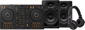 Pioneer DJ DDJ-FLX4 +  DJ HDJ-CUE1 +  DJ DM-40-BT