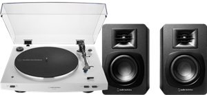 Audio-Technica Audio Technica AT-LP3XBT Wit +  ATH-SP3X Zwart
