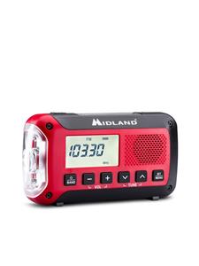 Midland ER250 BT Emergency Bluetooth radio - AM/FM - Mono - Red