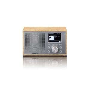 Lenco DAR-017WH - Compact and stylish DAB+/FM radio with Bluetooth and wooden casing - Oakwood - DAB+/FM - Mono - Silver