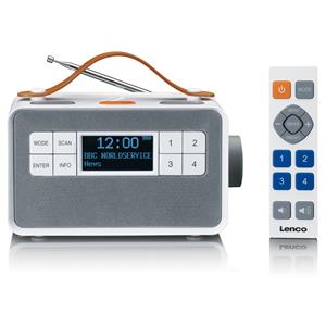 Lenco PDR-065WH - Portable FM/DAB+ radio with big buttons and Easy Mode function - DAB+/FM - Stereo - Wit