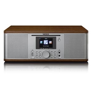 Lenco DIR-270WD - Radio with Internet DAB FM radio/ CD/BT - Wood