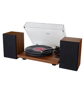 Fiftiesstore Soundmaster Elite Line PL711BR Platenspeler met Speakers - Bruin