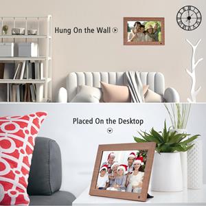 Andoer 10 Inch WiFi Digitale Fotolijst Slimme Digitale Fotolijst Wandmontage 1280*800 IPS EU Plug