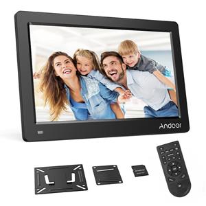 Andoer 15,6 inch digitale foto fotolijst FHD 1920*1080 IPS schermondersteuning EU Plug wit