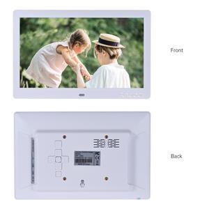 Andoer 10 inch breed LCD-scherm digitaal fotokader 1024 * 600 elektronische foto met hoge resolutie US Plug wit