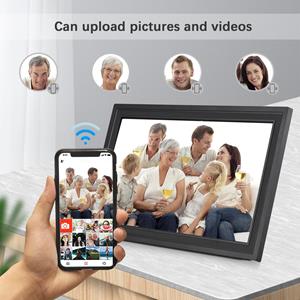 Honor Electronics Andoer 15,6-inch WiFi digitale fotolijst Cloud digitale fotolijst TFT-scherm aanraakbediening 16 GB US Plug zwart