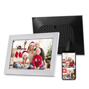 Honor Electronics 10,1 inch WiFi digitale fotolijst Ingebouwde 16 GB geheugen Slimme digitale fotolijst LCD-aanraakscherm EU Plug wit