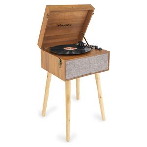 Audizio Fremont retro platenspeler met meubel - Platenspeler Bluetooth