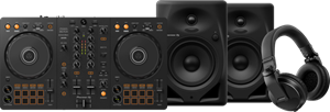 Pioneer DJ DDJ-FLX4 +  DJ HDJ-X5 Zwart +  DJ DM-50D Zwart