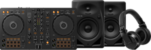 Pioneer DJ DDJ-FLX4 +  DJ HDJ-X7 Zwart +  DJ DM-50D Zwart