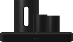 Sonos Beam Gen 2 Zwart + 2x Era 100 Zwart + Sub Mini Zwart