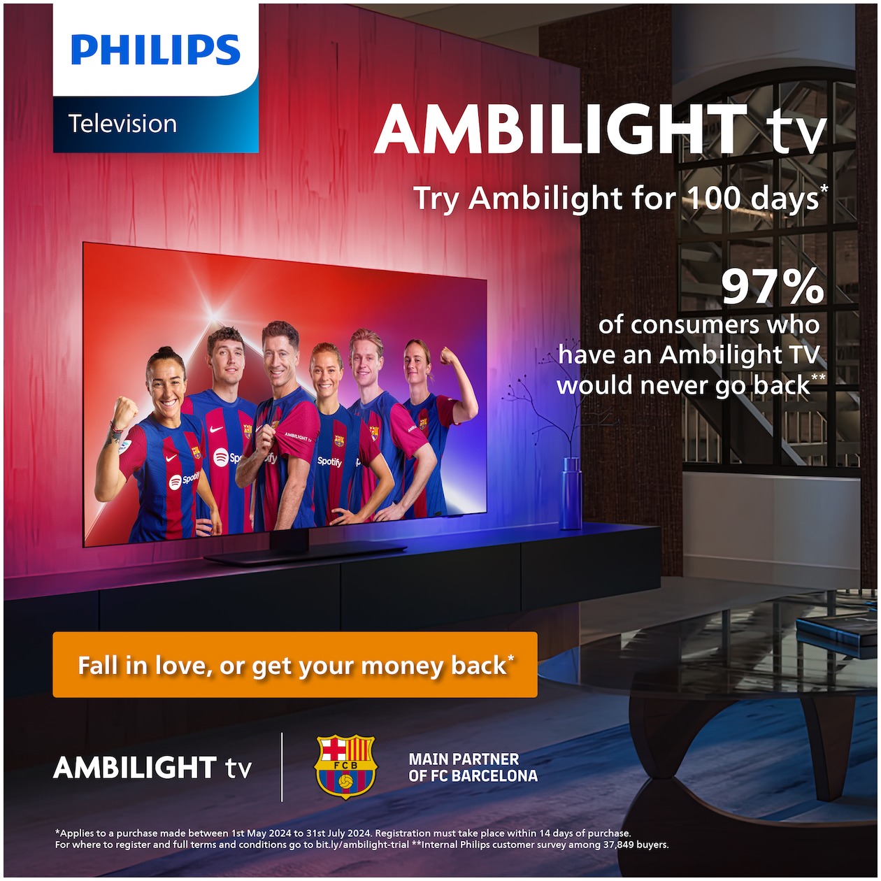 Philips The One 50PUS8909 Ambilight (2024) - 50 inch - LED TV