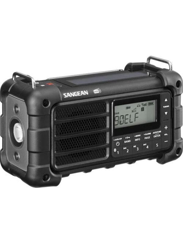 Sangean MMR-99 - Bluetooth - Handcrank - Solar Radio - DAB/DAB+/FM - Mono - Black