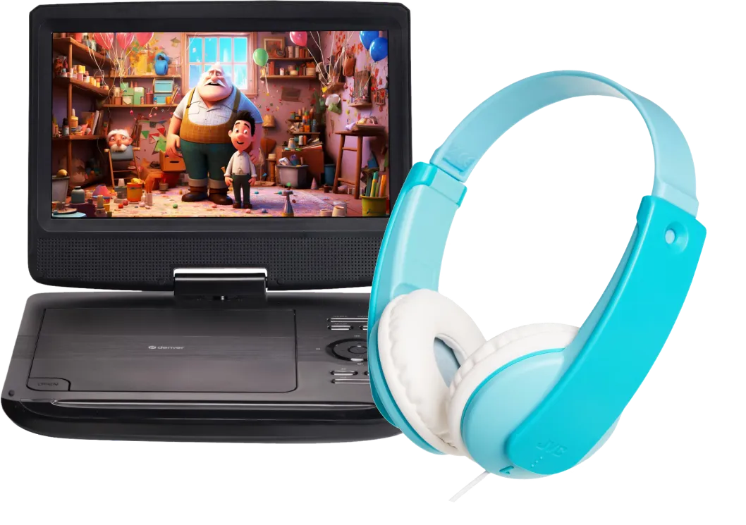 MT-1097 + JVC HA-KD7 Blauw