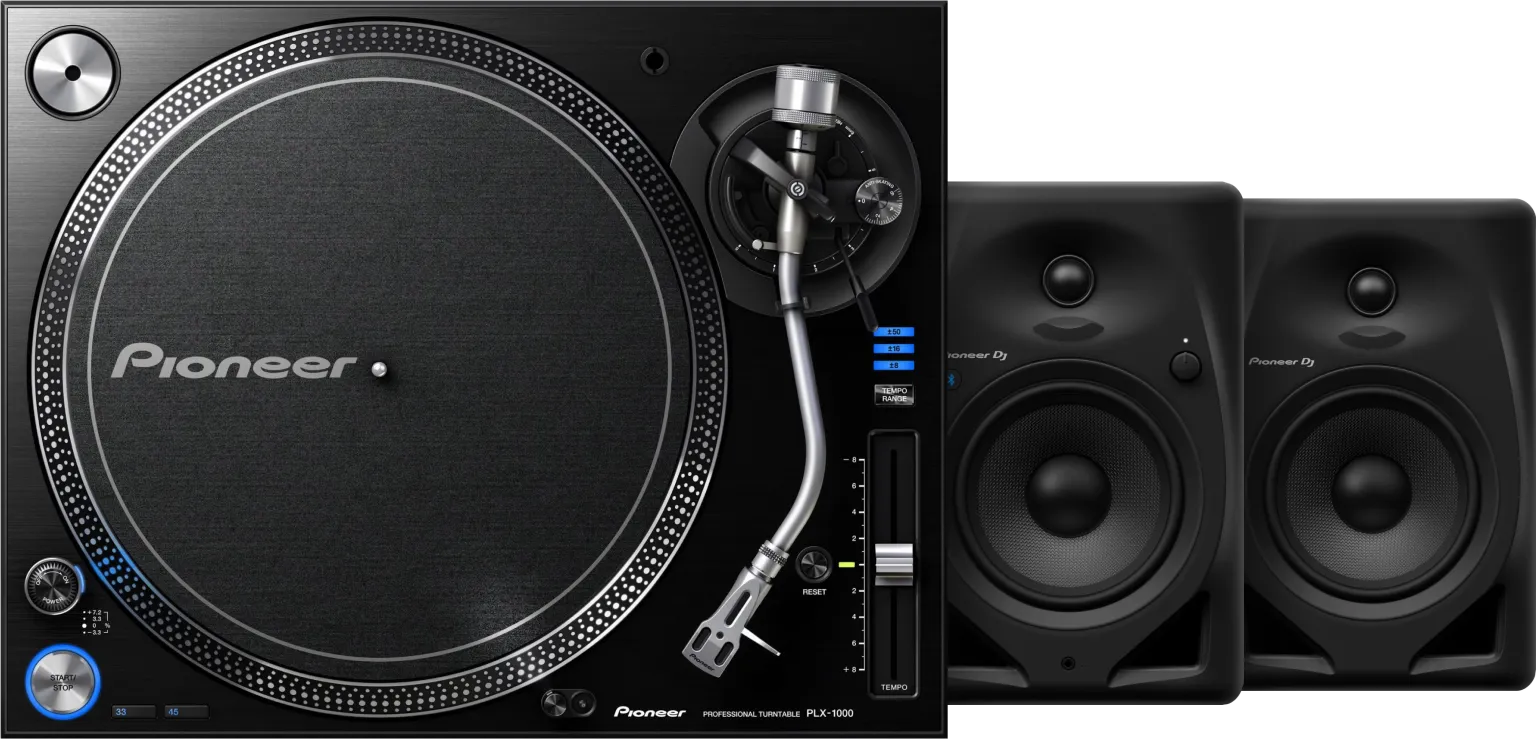 PLX-1000 +  DJ DM-50D-BT Zwart