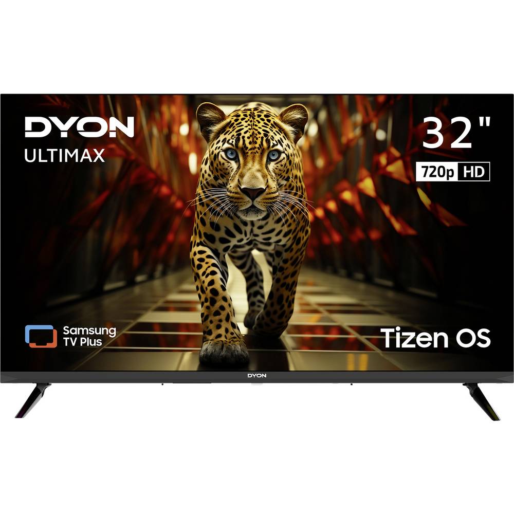 Dyon Ultimax 32H-TI-W LED-TV 80 cm 32 inch Energielabel F (A - G) DVB-C, DVB-S2, DVB-T, DVB-T2, HD ready, Smart TV, WiFi Zwart