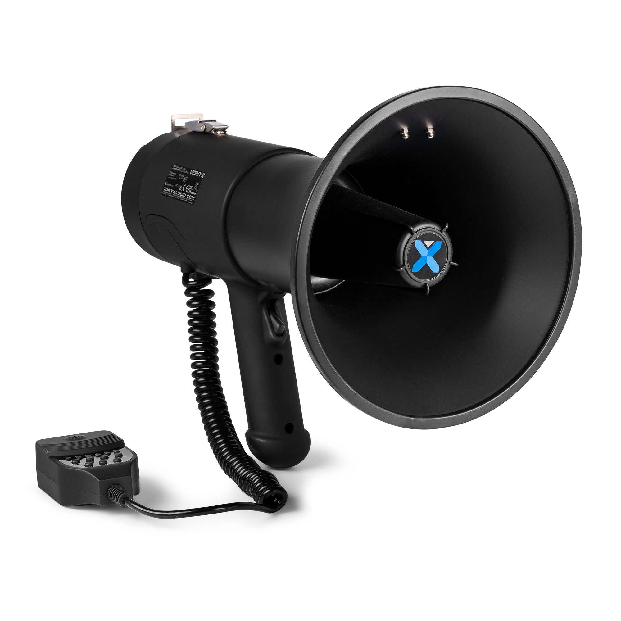 Vonyx MEG075 Megafoon met sirene en afneembare microfoon - 75W
