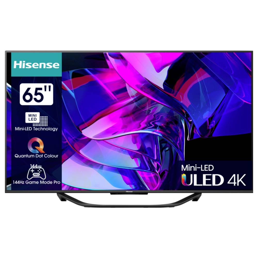 Hisense 65U7KQ LED-TV 165.1 cm 65 inch Energielabel F (A - G) CI+*, DVB-C, DVB-S, DVB-S2, DVB-T, DVB-T2, Smart TV, UHD, WiFi Zwart