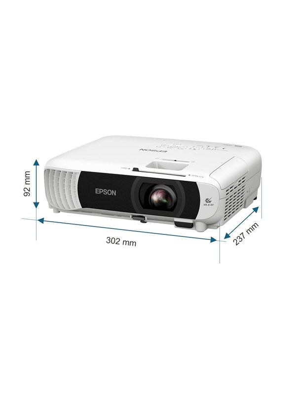 Epson Projector EB-W55 - 3LCD projector - portable - 802.11n wireless / Miracast - white - 1280 x 800 - 4000 ANSI lumens