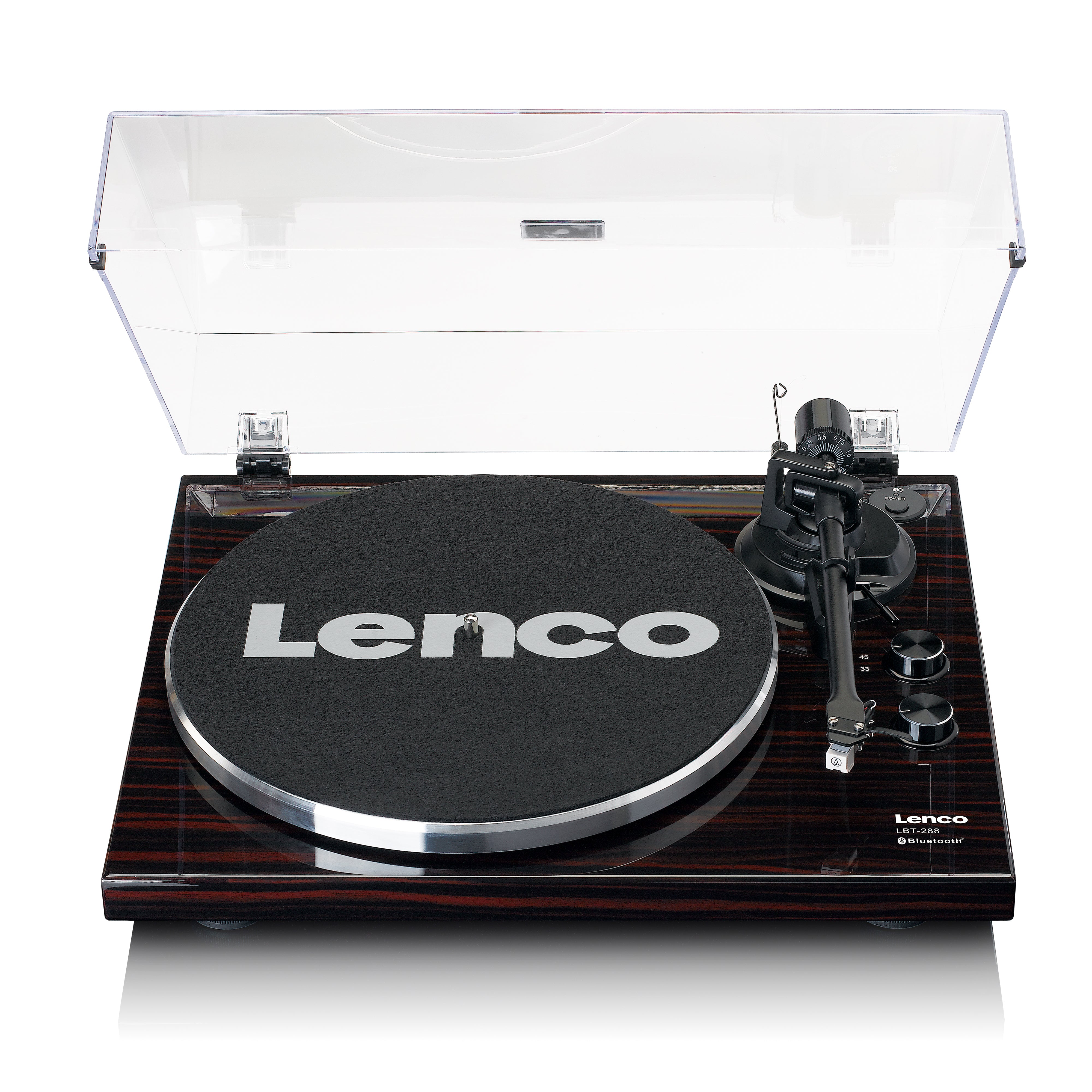 Lenco LBT-288WA - Platenspeler met Bluetooth transmissie, donkerbruin