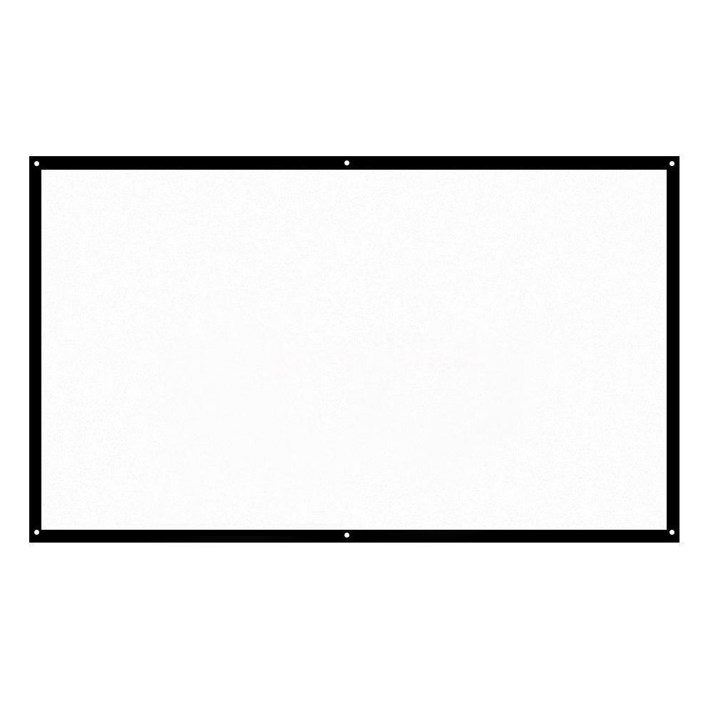 ZCXU 60 /70 /84 /100 /120 /150 Draagbaar projectorscherm HD 16:9 Diagonaal projectiescherm Opvouwbaar thuisbioscoop voor wandprojectie binnen en buiten 100 inch (6 hook free)