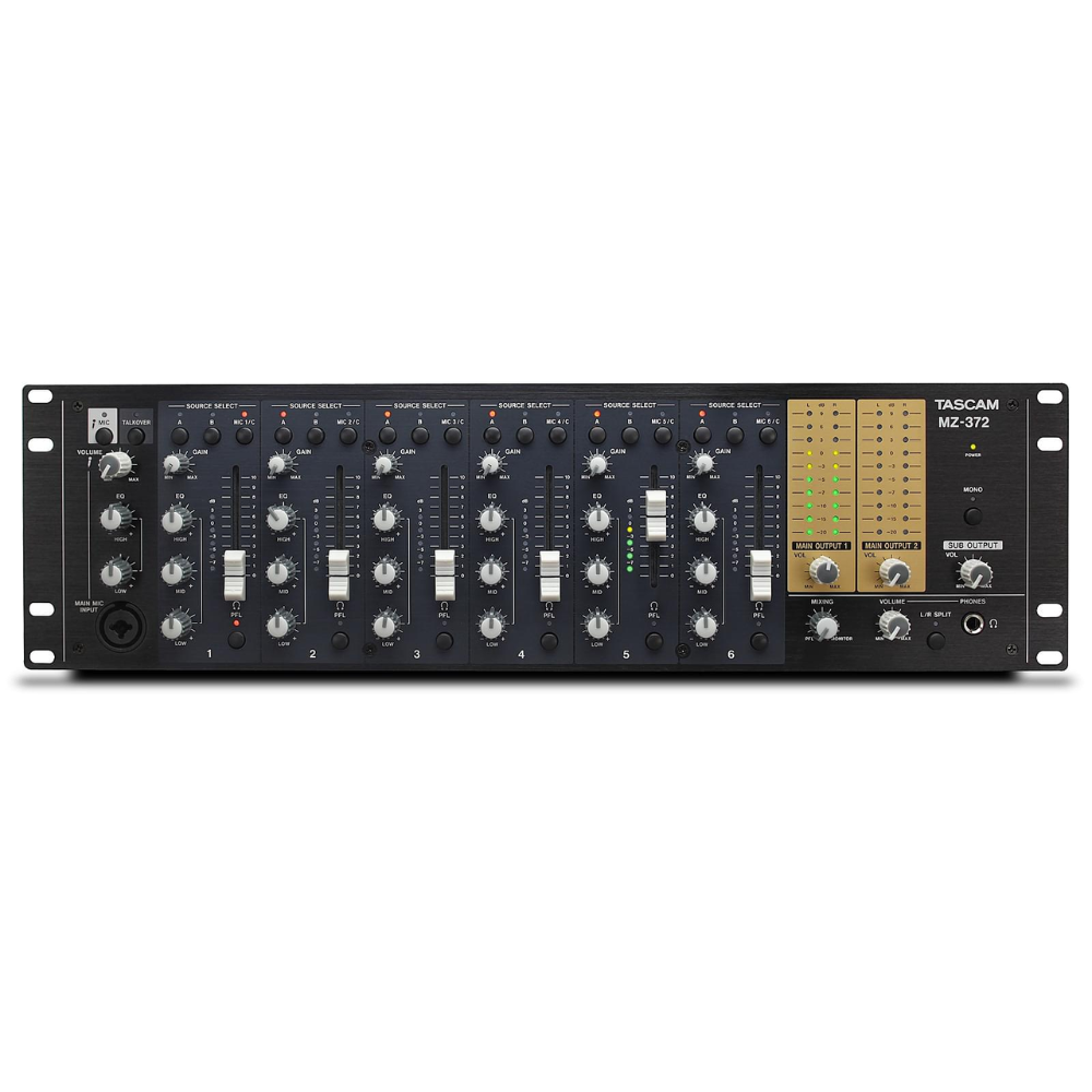 Tascam MZ-372 7-kanaals installatiemixer