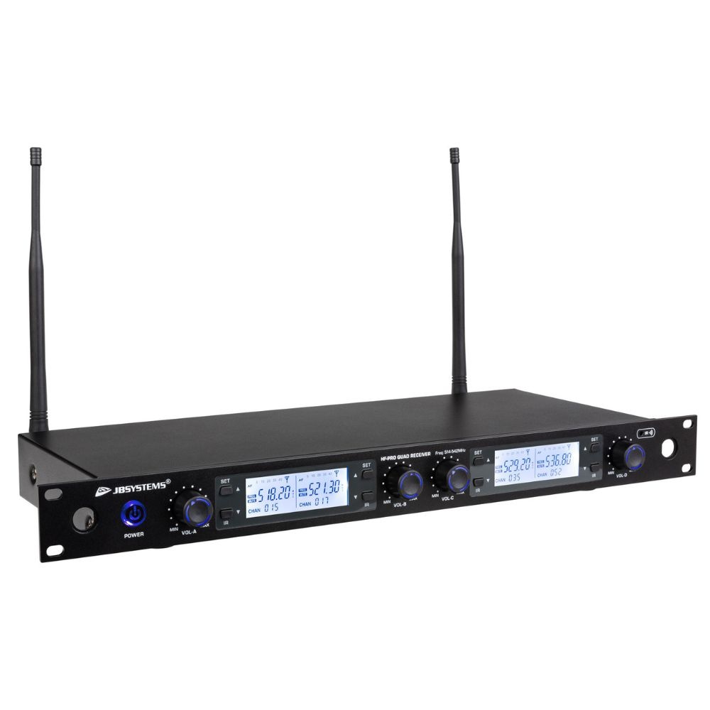 JB Systems HF-PRO QUAD Viervoudige draadloze microfoonontvanger