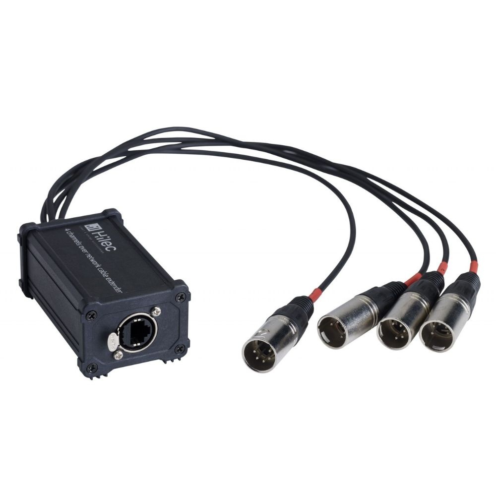 Hilec BOXRJ4XM5 breakout box van rj45 naar 5-pin XLR male voor DMX of audio