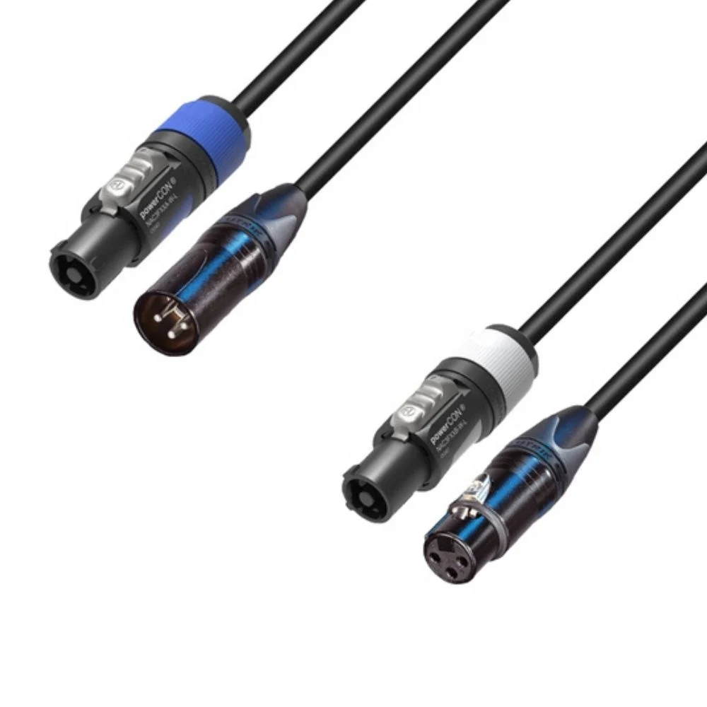 Adam Hall 5 STAR H PCON A 1000 combikabel XLR naar powerCON 10 m