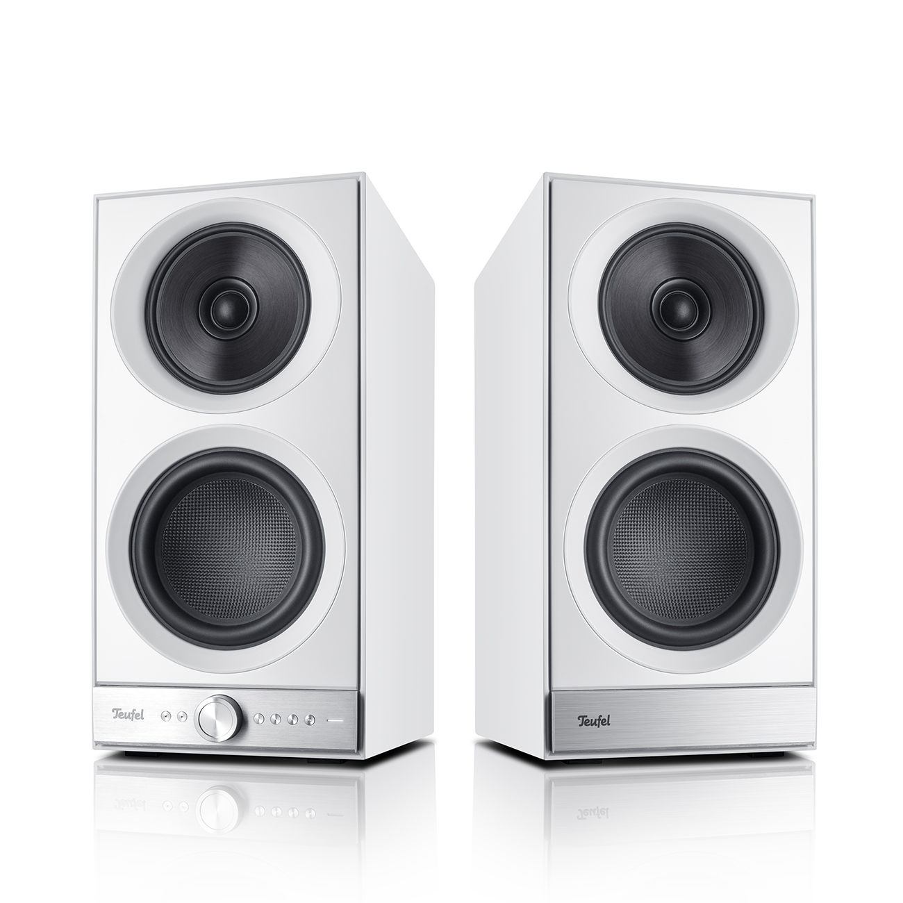 Stereo M Wifi streaming vloerluidspreker Ingebouwde versterker Wit