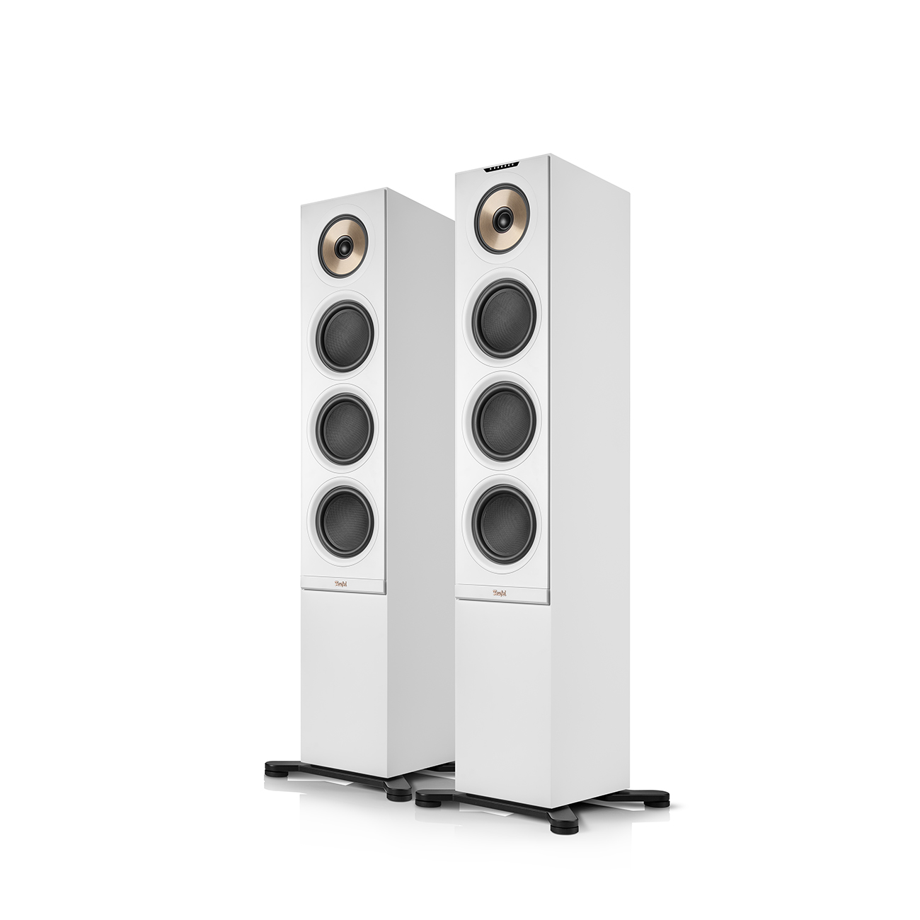 Teufel Stereo L 2 wifi vloerstaande speakerpaar Bluetooth 3-kanaals systeem 190 Watt klasse D eindversterkers Wit