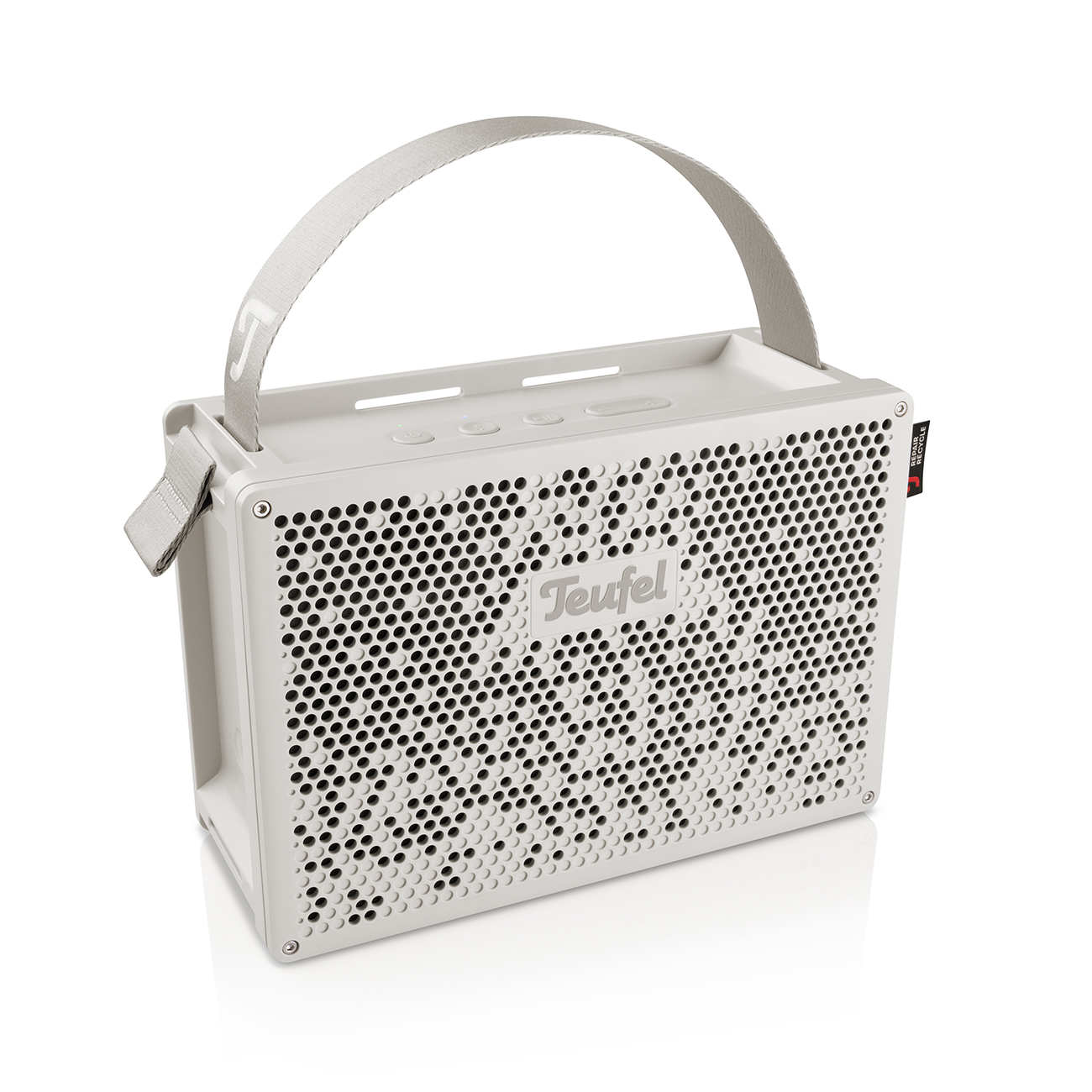 Teufel MYND 50% gerecycled kunststof waterdicht Bluetooth draagbare luidspreker Warm White